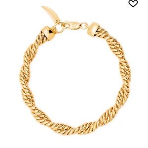 Missions 18c Gold Plated Double Rope Bracelet 7.2 in